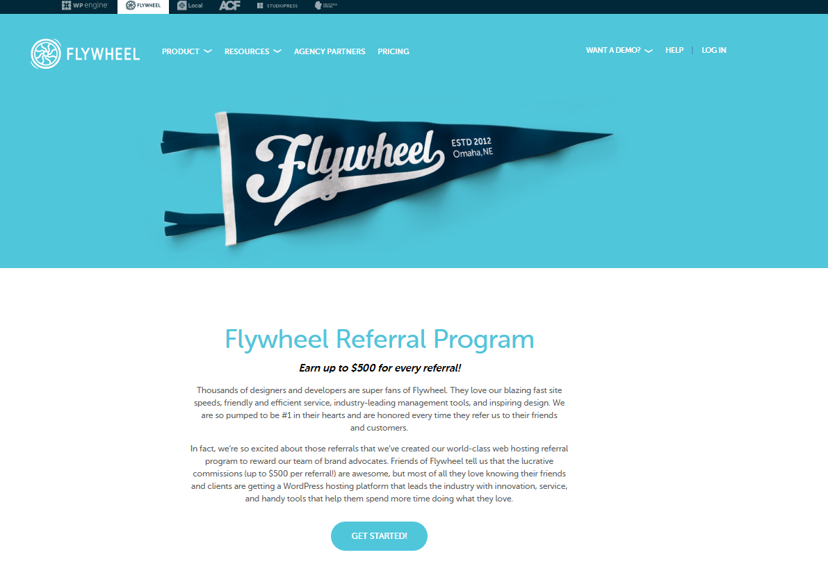 Flywheel affiliate program