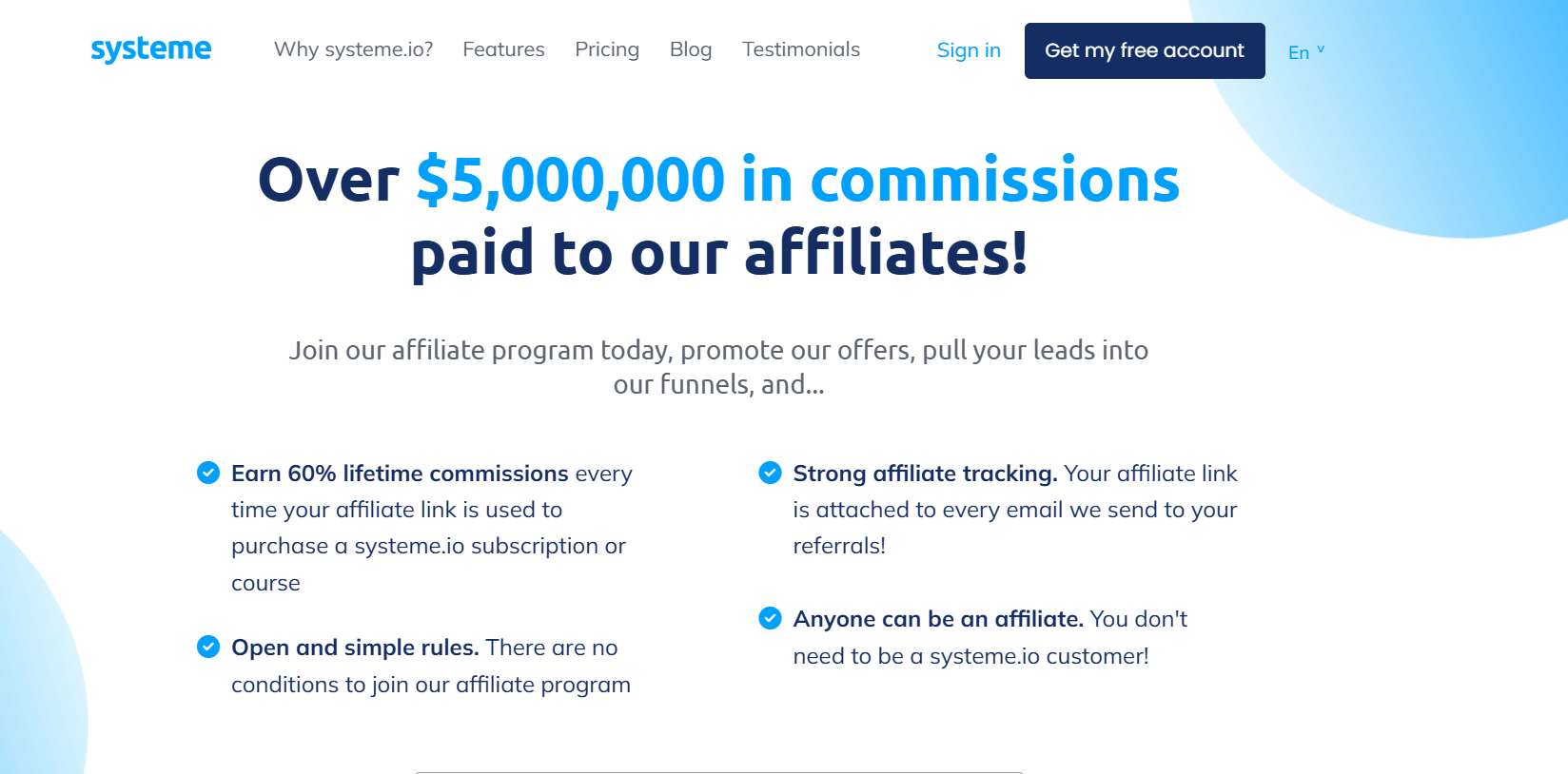 System.io affiliate program